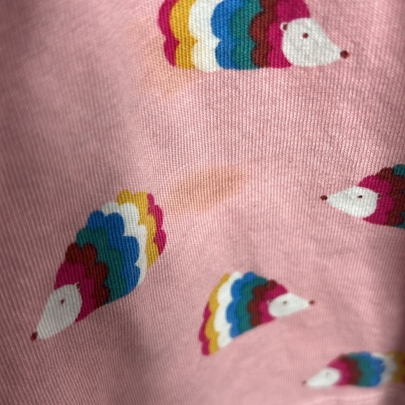 Mini Boden Pink Rainbow Hedgehog Dress Girls size 8-9 - Picture 7 of 8